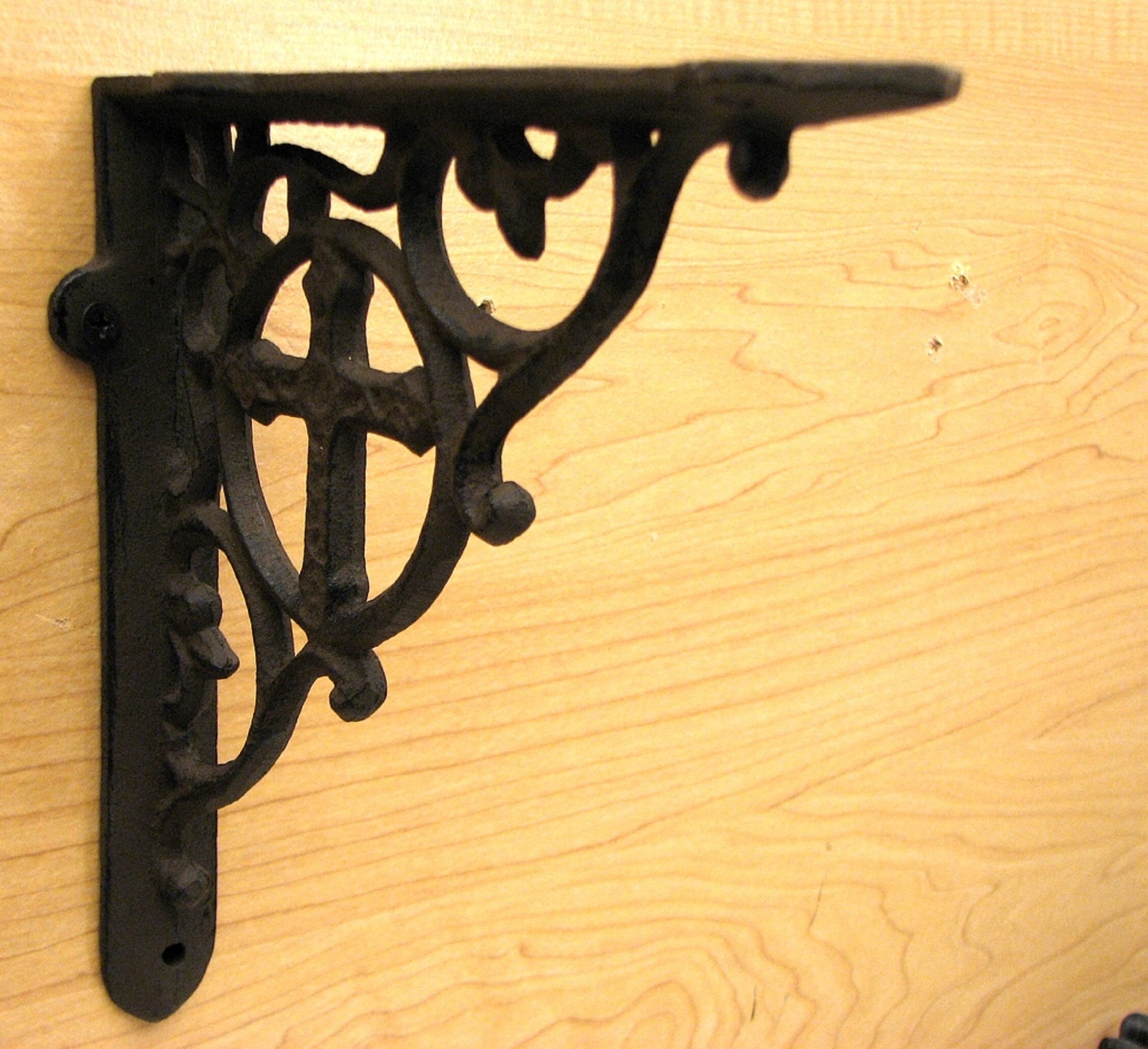 Heavy Cast Iron Cross Shelf Bracket Set of 2 Etsy
