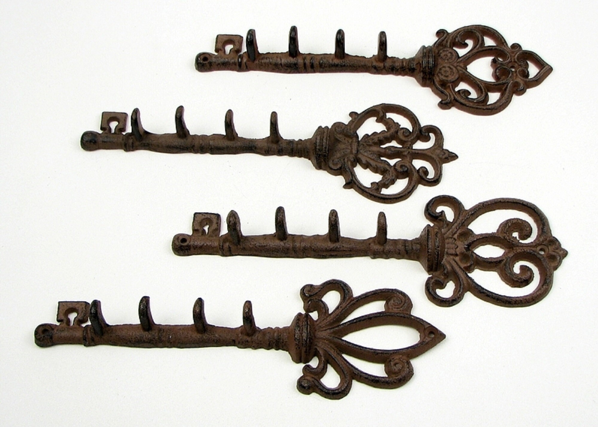 Cast Iron Key Hook Set of 4 Etsy