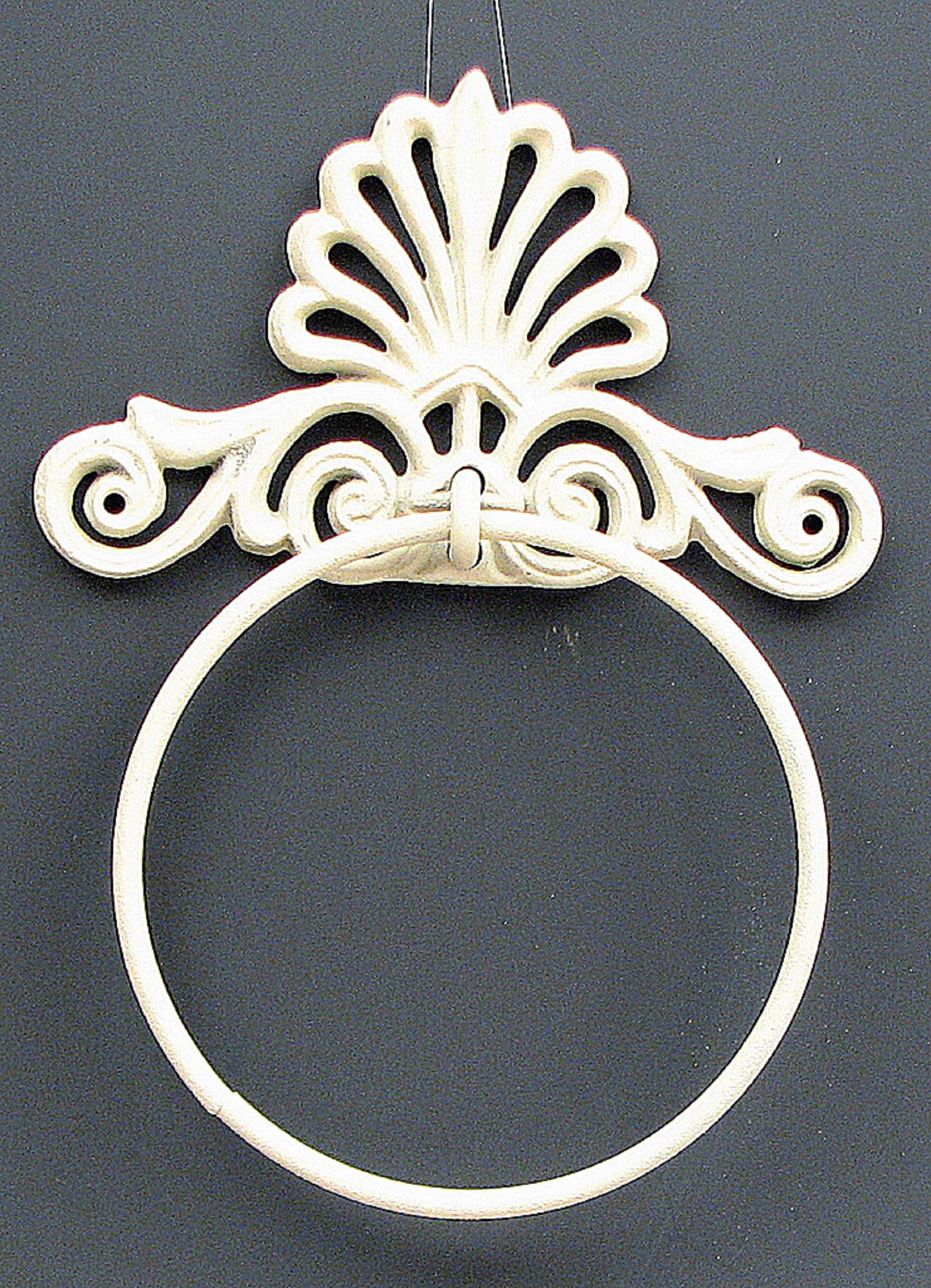 Cast Iron White Towel Ring Set of 2 Etsy
