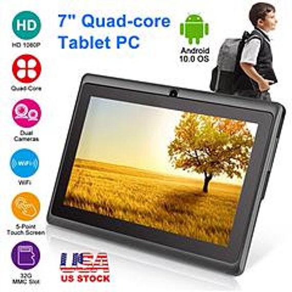 7" Touch Screen Wi-Fi Android Tablet PC w/ Quad-Core Processor Dual Camera 2GB RAM 16GB Storage For Reading Entertainment FREE Shipping