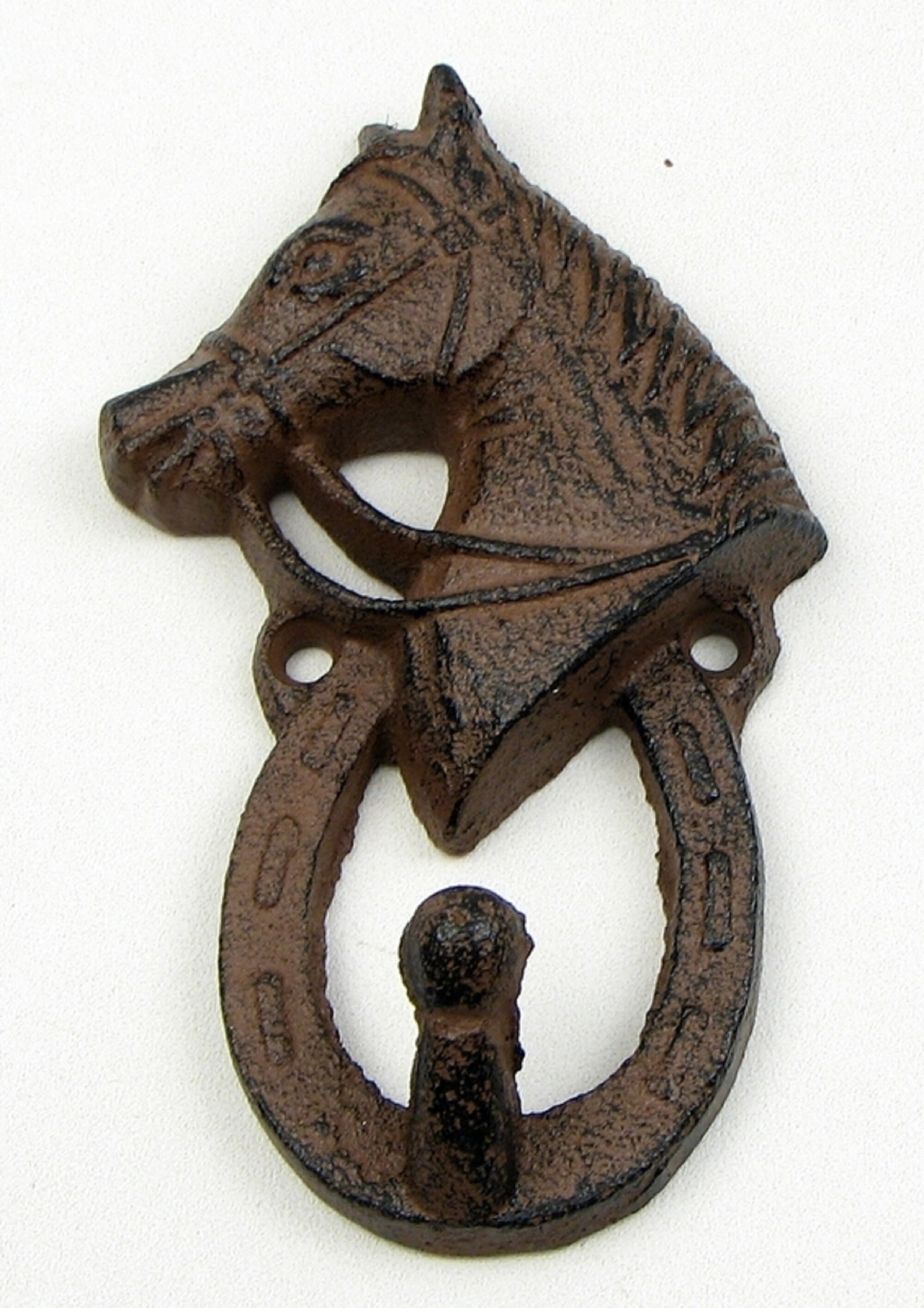 2 Cast Iron Horse Hooks Etsy