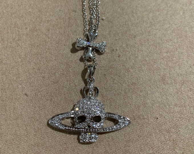 Vivienne Westwood Skull & Bones Necklace - Etsy