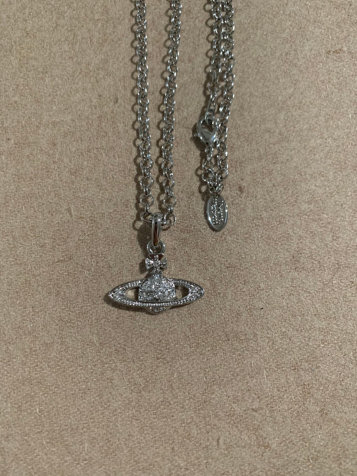 Vivienne Westwood Silver Saturn Necklace | Etsy