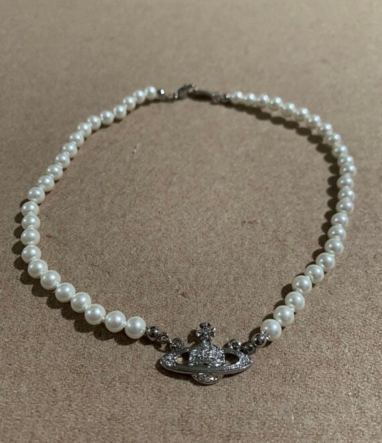 Vivienne Westwood Silver Pearl Necklace Etsy Finland