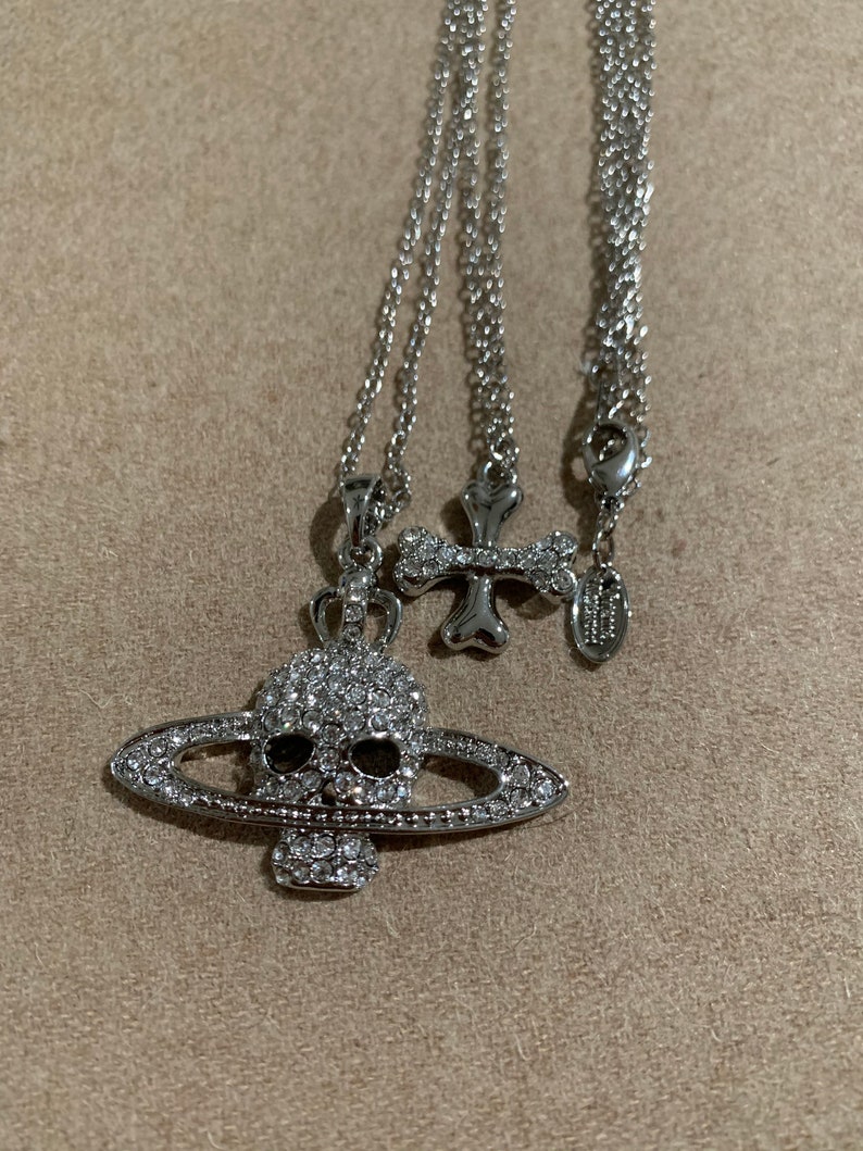 Vivienne Westwood Skull & Bones Necklace - Etsy