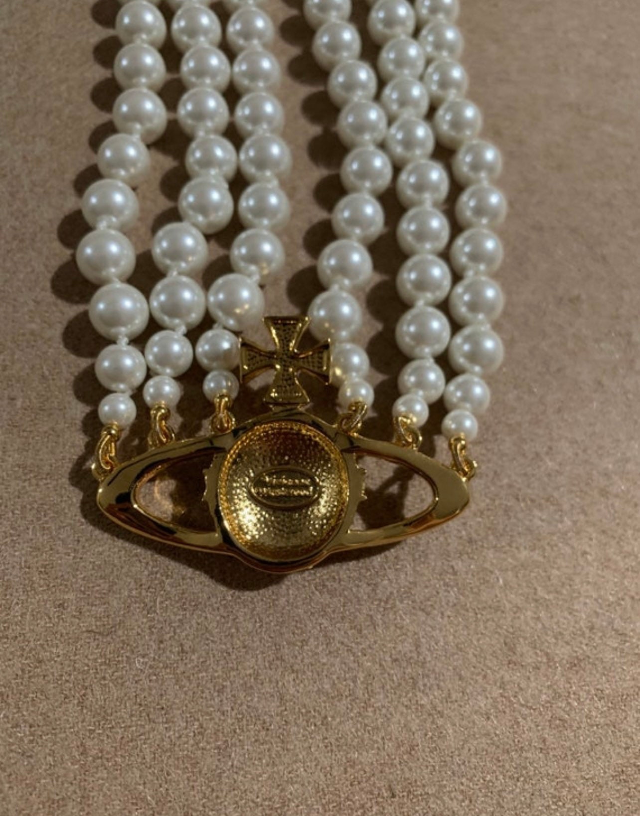 Ensemble Vivienne Westwood Collier de perles dorées et Etsy France