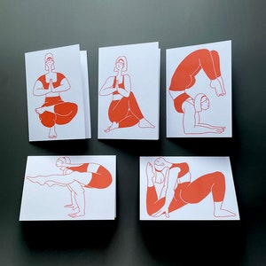 Biglietto d'auguri per yoga/cartolina e busta