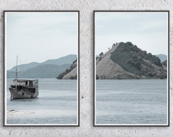 Digital Download of Ship in Indonesia, Downloadable Printable Wall Art JPEG Image - Bundle of 2 images