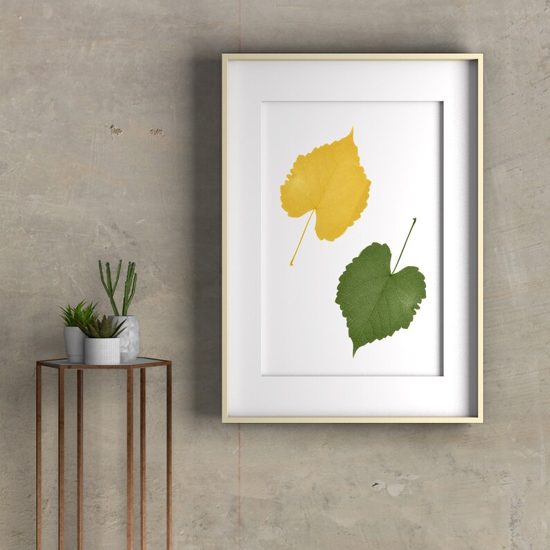 Printable Wall Art of Leaves Digital Print of Botanical Wall Etsy