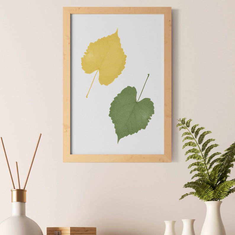 Printable Wall Art of Leaves Digital Print of Botanical Wall Etsy