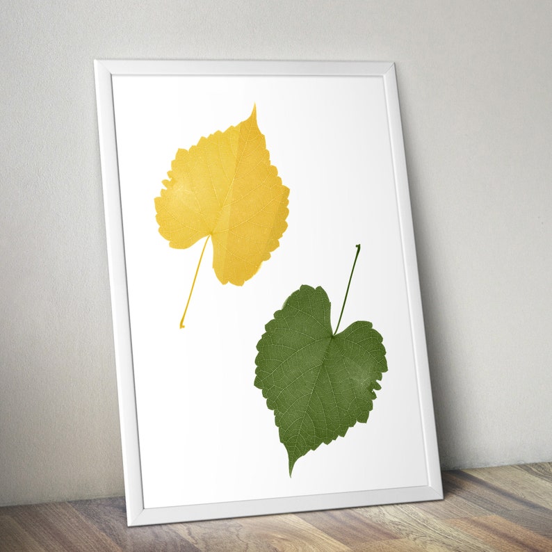 Printable Wall Art of Leaves Digital Print of Botanical Wall Etsy