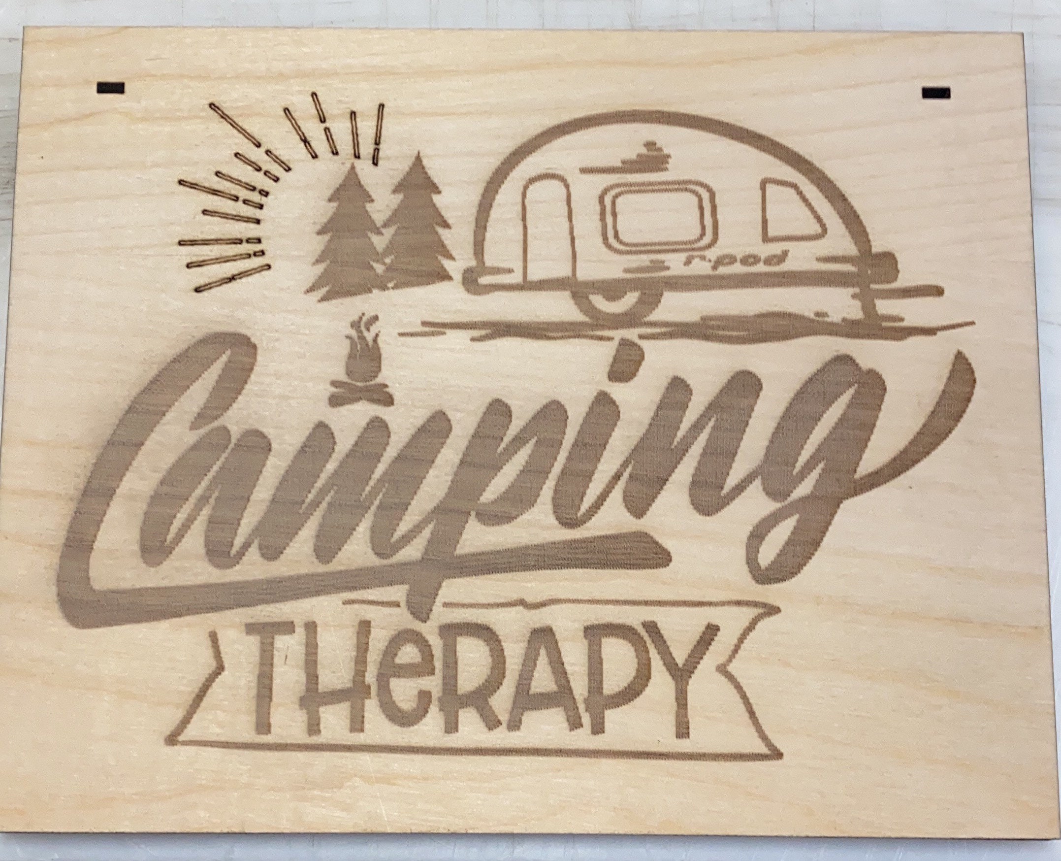 Happy Camper 2 - R-Pod Edition Cutting Board by Kate Thrower Design