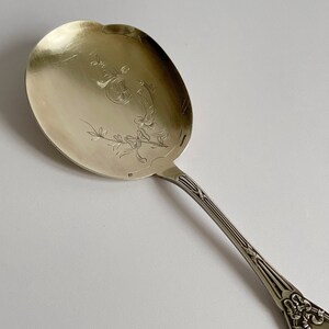 Vintage silver plated serving spoon, 19th century. Easter gift @ Medowski Paris