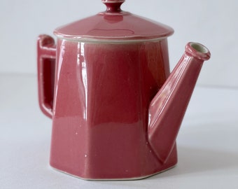 French Vintage Pink Tea Pot. Flame Resistant Porcelain Tea Pot. Valentine's Day Gift @ Medowski Paris