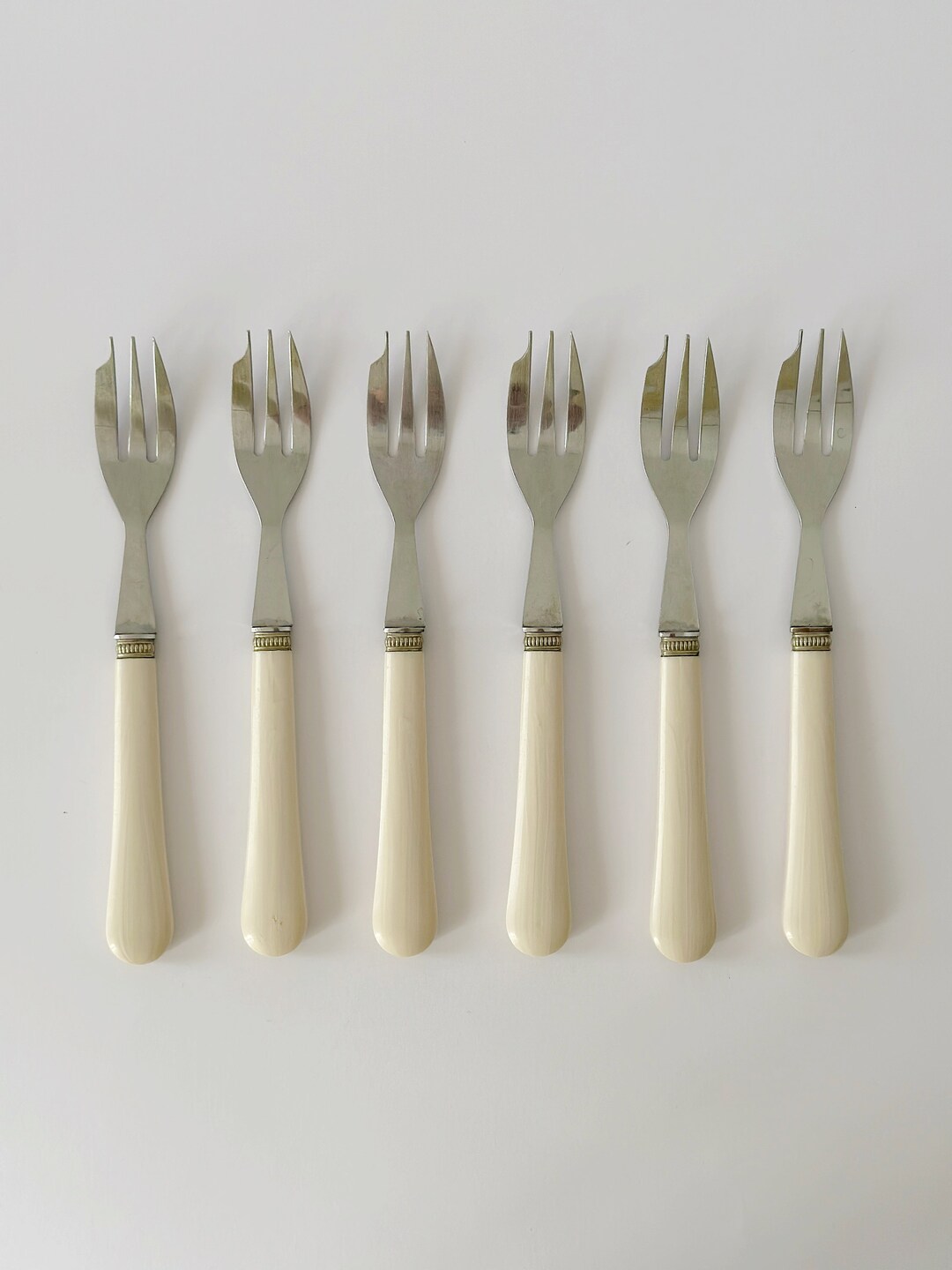 6 Vintage Cake Forks. Set of Dessert Forks Medowski Paris Etsy