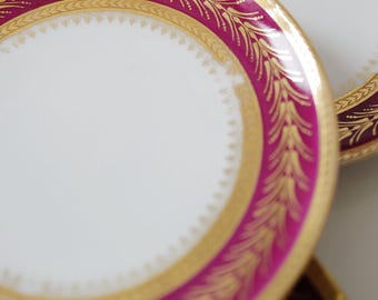 Set of 4 Limoges Porcelain Dessert Plates. Mother's Day Gift @ Medowski Paris