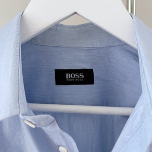 Vintage Blue Hugo Boss Shirt With Embroidery. Mother's Day - Etsy