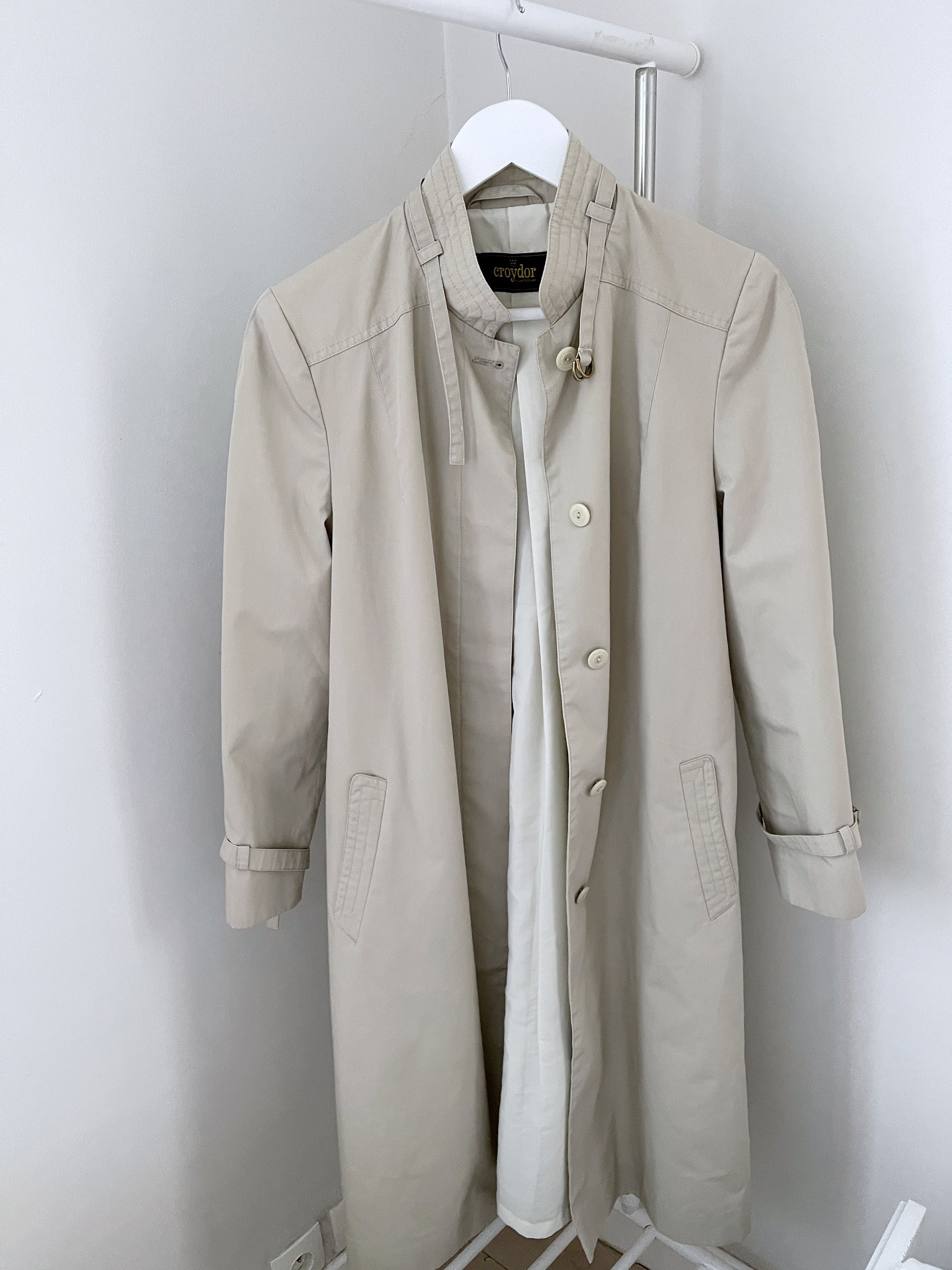 Vintage Croydor Beige Belted Trench Coat. Mother's Day - Etsy