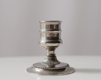 Vintage Silver-Coloured Metal Candle Holder. Candlestick Holder. Includes 3 Candles. Mother's Day Gift @ Medowski Paris