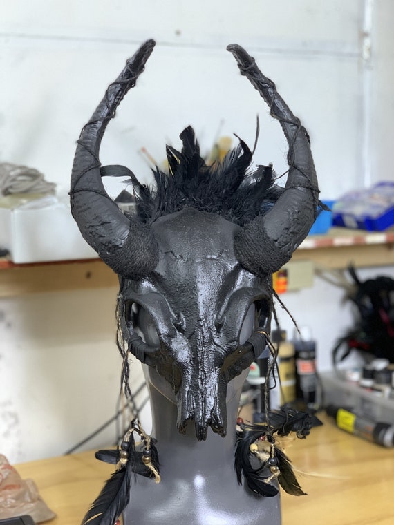 Animal Skull Mask Masquerade With Bull Horns Masquerade Head - Etsy Canada Animal Skull Mask Masquerade With Bull Horns Masquerade Head - Etsy Canada