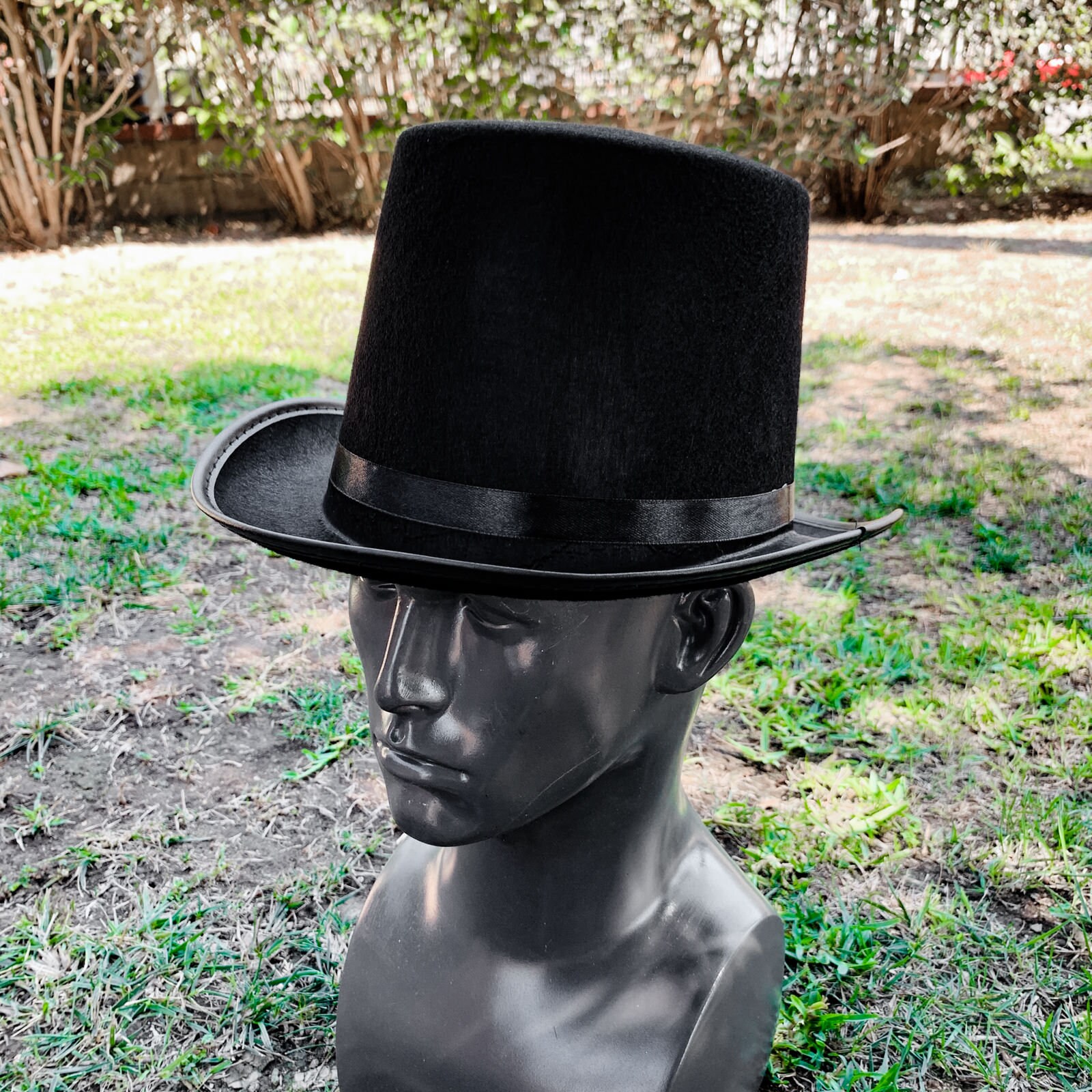 Black Felt Top Hat Steampunk Victorian 