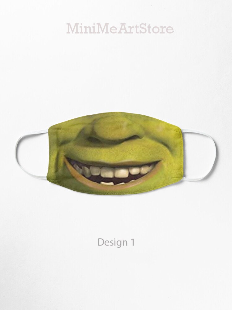 Máscara de cara shrek Smilling máscaras Shrek máscara de Etsy