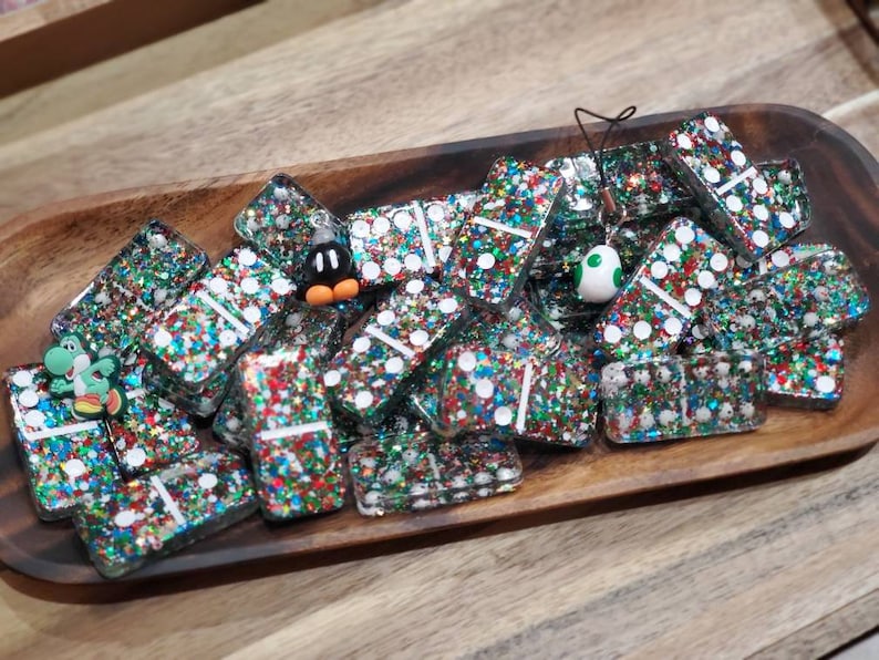 Mario kart glitter dominoes