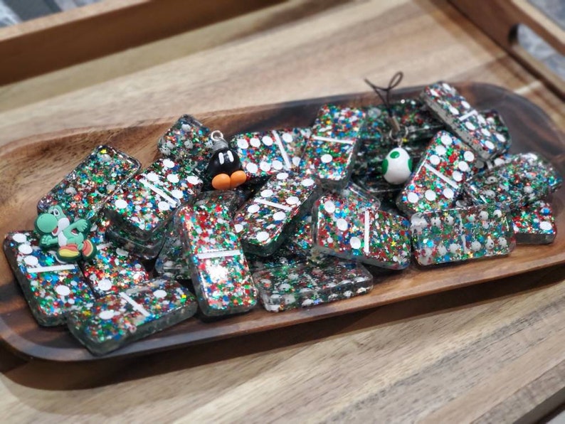 Mario kart glitter dominoes