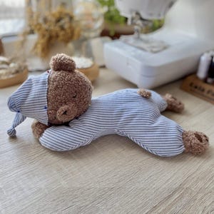 Sleeping Bear Sewing Pattern | Teddy Pajamas, Nightcap Toy (PDF Download)