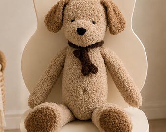 Puppy Dog Sewing Pattern PDF | Large Plush Puppy Toy | Soft Stuffed Dog Tutorial | Beginner Friendly Pattern in English