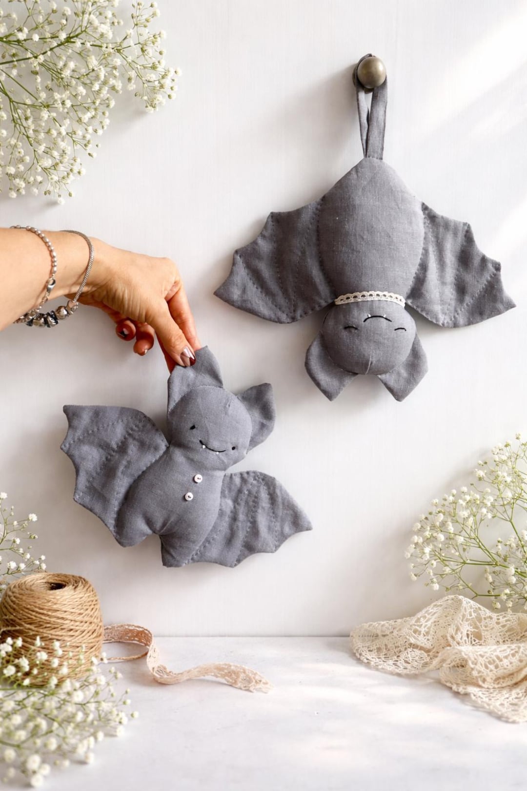 Bat Sewing Pattern PDF, Plush Bat Toy Pattern, Halloween Bat Ornament ...