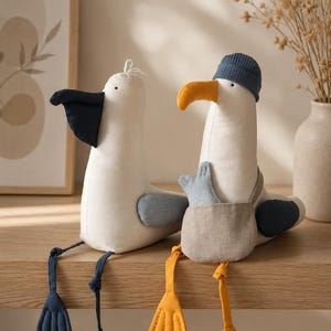 Seagull & Pelican Sewing Pattern – 2-in-1 Soft Toy Birds, Easy Tutorial with Photos, A4 Printable Plush Beginner Friendly PDF English