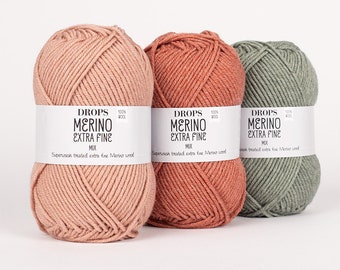DK Merino yarn Garnstudio DROPS design Merino Extra Fine - 100% extra fine merino DK knitting wool - 50 grams