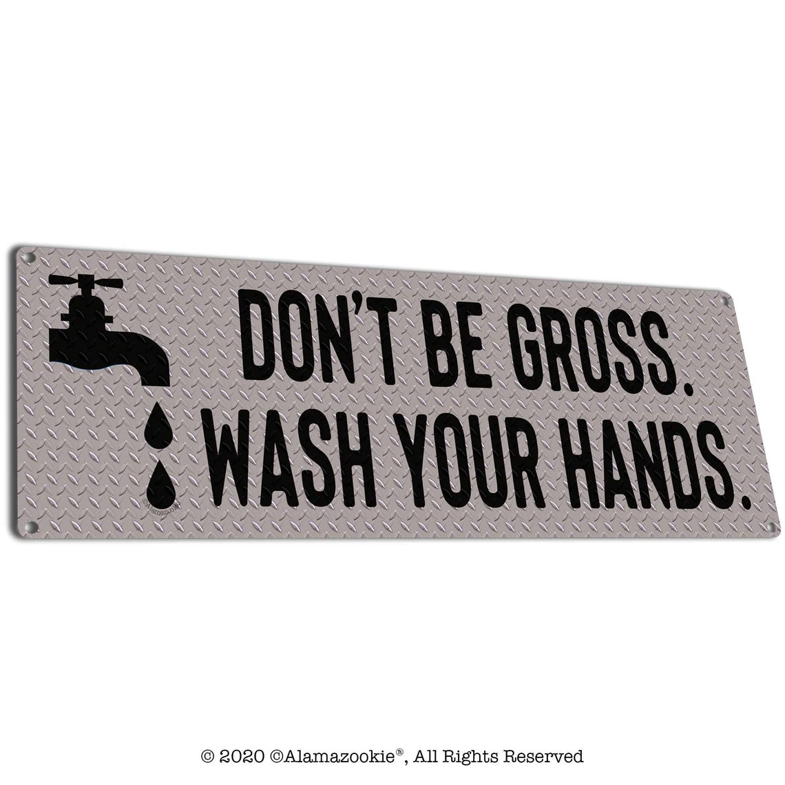 Don't Be Gross Wash Your Hands | Metal Sign | Funny Bathroom Decor for ...