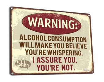 Funny Metal Beer Lover Sign for Home Bar, Man Cave, Brewery Decor