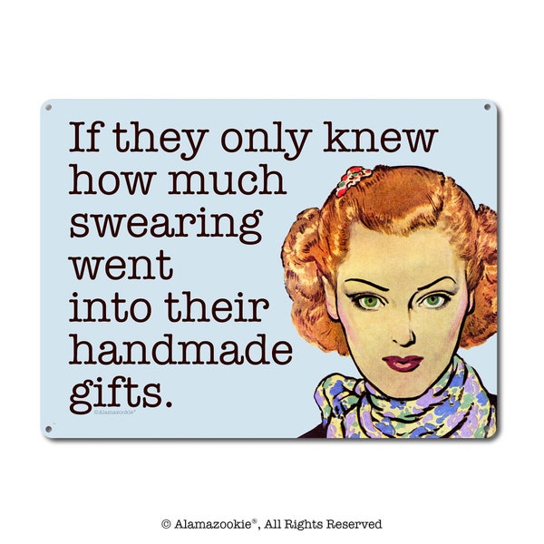 Funny Craft Room Wall Decor | Metal Sign | Gifts for Quilters, Seamstresses, Dressmaker, Embroiderers, Needle Felters, Crafters, Knitters