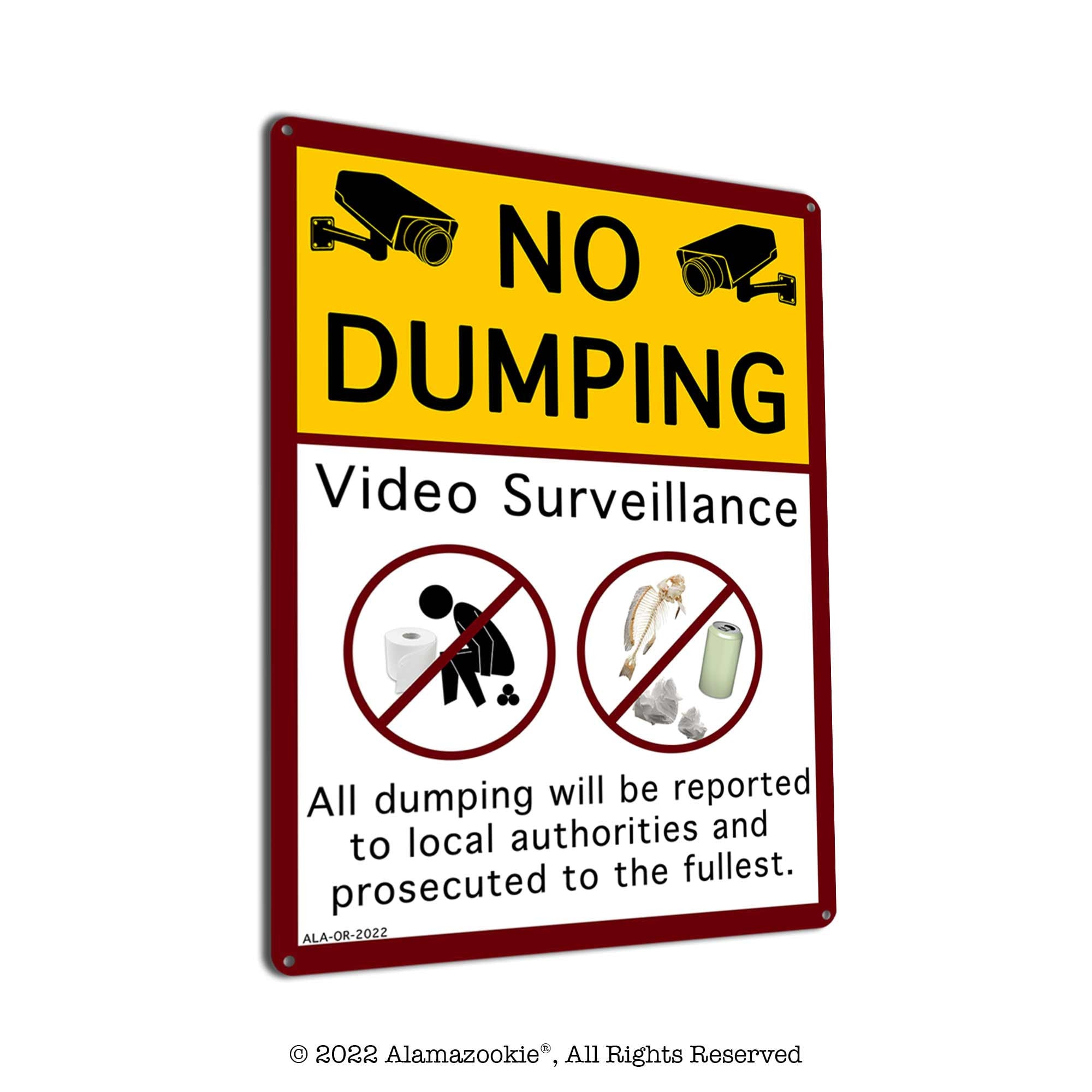 no-dumping-video-surveillance-all-dumping-will-be-reported-and-prosecuted-metal-sign-use-for-businesses-private-property-yard-etsy