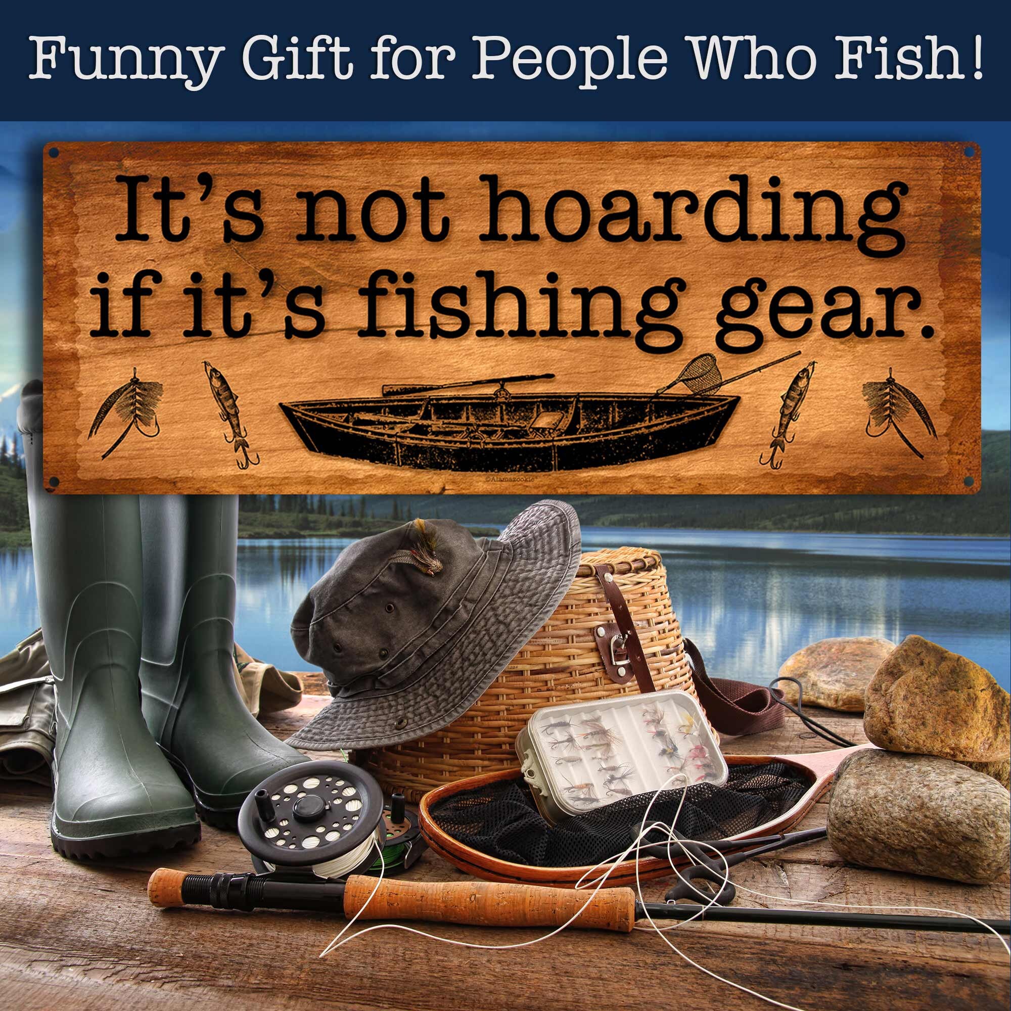 Funny Fishing Gear Metal Sign: Lake House Decor - Etsy, image size:2000x2000