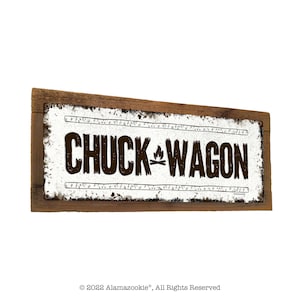 Chuck Wagon | Rustic Metal Sign | Western Theme | Farmhouse, Ranch, Kitchen, Restaurant, RV, BBQ Decor | Gifts for Campers, Ranchers, Cooks