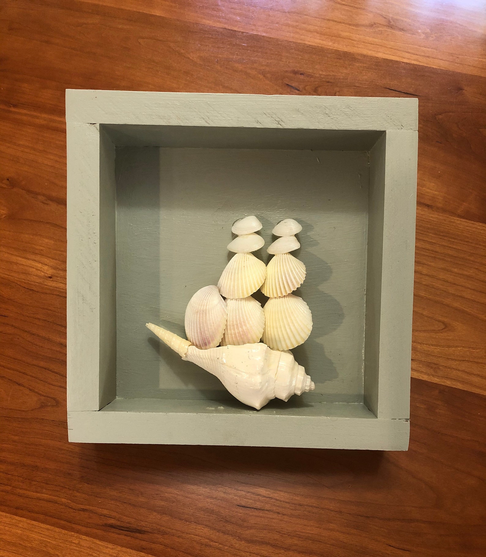 Sea Shell Shadow Box Wall Art, Sea Shell Ship Etsy