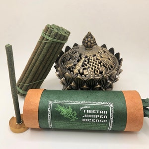 Juniper Tibetan Incense | Handmade in Nepal | 30 Sticks | 4.5 Inch Incense Sticks | Proceeds Benefit Meditation Center