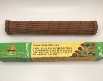 Rare Tibetan Buddhist Meditation Herbal Incense from Tara Abbey | Handmade By Buddhist Nuns | 35 Incense Sticks | 6 or 9 Inch Long Sticks