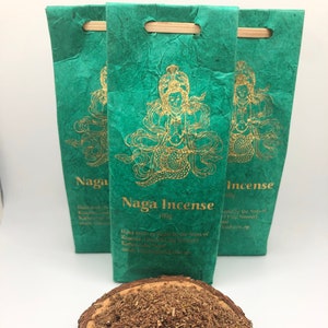 Naga Offering Incense Powder | 300 grams | 3 Pack Special | Handmade by Buddhist Nuns in Nepal | Charcoal Required to Burn |