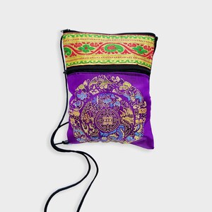 Small Brocade Bag with Bhutanese Woven Fabric