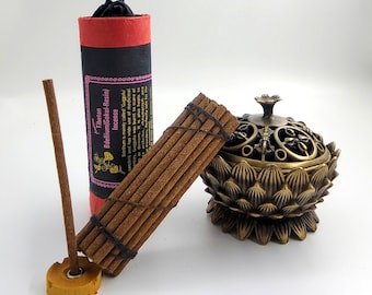 Tibetan Bdellium (Guggal Resin) Incense | Handmade in Nepal | 30 Sticks | 4.5 Inch Incense Sticks | Proceeds Benefit Meditation Center