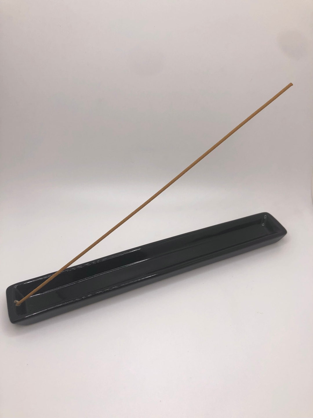 Ebony Japanese Incense Holder Handcrafted Glazed Ceramic 8 Inches Etsy UK