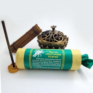 Lemongrass Tibetan Incense for Creativity and Motivation | Handmade in Nepal | 30 Sticks | 4.5 Inch Incense Sticks