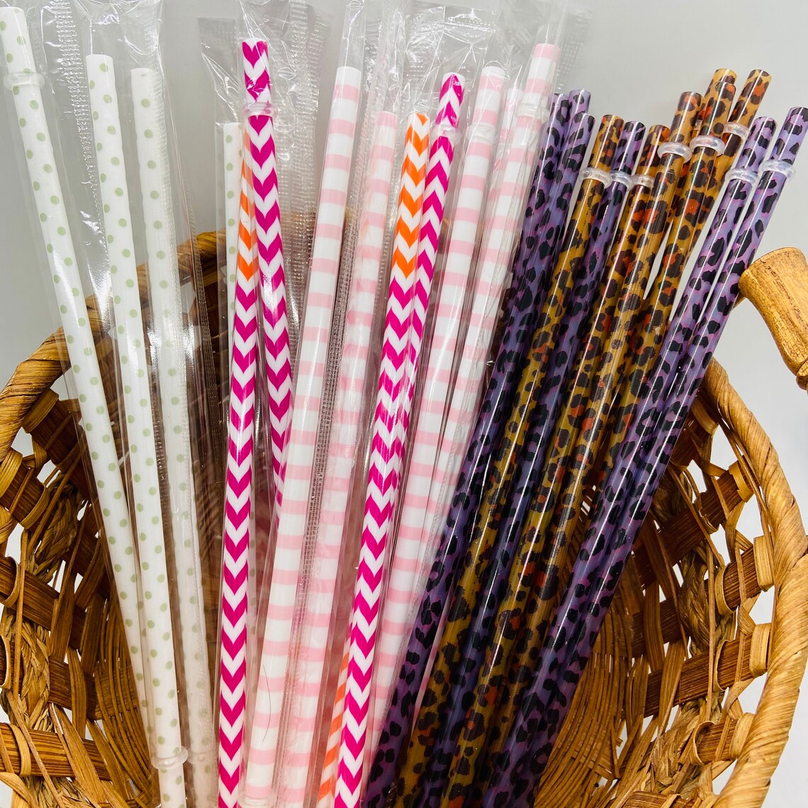 Reusable Plastic Straws With Stoppers Reusable Straw for | Etsy