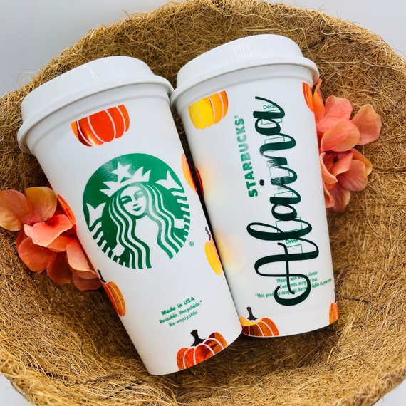 Pumpkin Starbucks Reusable Hot Cup Fall Cup Personalized Cup With Name  Halloween Cup Starbucks Tea Tumbler -  Israel