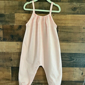 Pink Gingham Boho Romper. Yellow Gingham, Blue Gingham